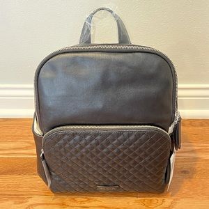 Very Bradley black leather carryall backpack